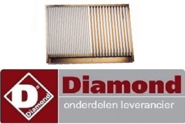239G80X/VO - Gas lavasteengrill - Bakrooster 1/2 "O" en 1/2 "V"-vorm voor DIAMOND PLX80