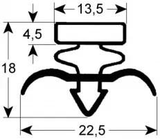 225901883 - Koeldeurrubber B 496mm L 526mm steekmaat FOSTER