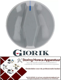 372111508 - Knop schakelaar nulstreep ø 50mm as ø 6x4,6mm afvlakking links wit GIORIK