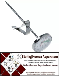 569802028 - Thermometer -10 tot +100°C beeldscherm analoog ø 44,5mm voeler L 130mm voeler ø 3,8mm