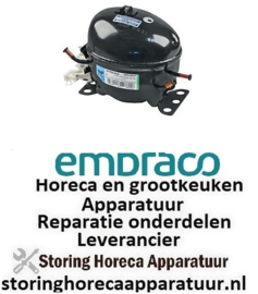 152605061 -Compressor koelmiddel R134a type EMT49HLP 220-240V 50Hz LBP 7,71kg 1/6HP vermogensverbruik 125W EMBRACO