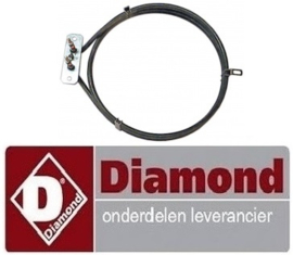 468.565.00.500  - Cirkelvormig verwarmingselement 1600 Watt voor oven DIAMOND BRIO