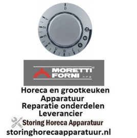 173111467 -Knop thermostaat 1-10 ø 54mm as ø 6x4,6mm afvlakking onder Morreti