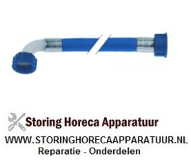 569520461 - Toevoerwaterslang PVC recht-haaks DN12 aansluitingen 3/4" L 2500mm werkdruk 10bar