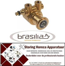503500064 - Pompkop PO204 FLUID-O-TECH L 82mm 200l/h aansluiting 3/8" GAS met bypass koper BRASILIA