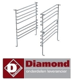 886A60/RG26 - Set laterale geleiders (rechts en links) voor onderstel RVS DIAMOND