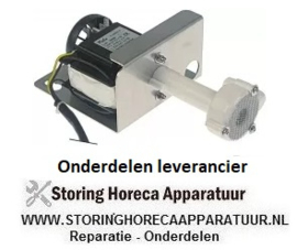 105500596 - Pomp ijsblokjesmachine REBO type NR50, 60W, 230V, 50Hz uitgang ø 17mm, L 110mm rotatierichting links voor ijsblokjesmaker