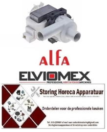 AFVOERPOMP ELVIOMEX-ALFA VAATWASSER HORECA EN GROOTKEUKEN REPARATIE RESERVE ONDERDELEN
