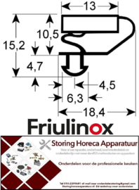 369900702 - Koeldeurrubber B 652mm L 1482mm steekmaat Friulinox