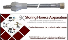 441520919 - Gasslang met steekkoppeling RVS-omvlochten, kunststof gecoat DN12 L 2500mm