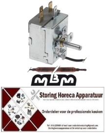 773390008 - Thermostaat t.max. 210°C instelbereik 64-210°C 1-polig 1CO 16A voeler ø 5mm voeler L 100mm MBM
