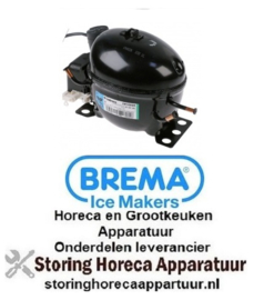 126605086 -Compressor koelmiddel R134a type EMT45HDR 220-240V 50Hz HBP volledig hermetisch 7,7kg 1/8HP Brema