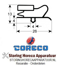 155902856 - Coreco koeldeurrubber B 375mm L 580mm steekmaat