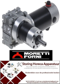 121500820 -Tandwielmotor type MCB30240109P 24V 4,3U/min schacht ø 12mm L 210mm B 95mm H 160mm MORETTI FORNI
