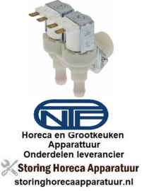 143370436 -Magneetventiel dubbel haaks 230VAC ingang 3/4" uitgang 10,5mm uitgang 0,6/0,6l/min DN10 TNF