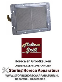 101105985 - Keramischebrander L 237mm B 173mm brandbereik 178x125 2,9-3,1kW M12x1  MELTEM GRILL