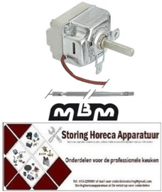 610375653 -Thermostaat t.max. 262°C instelbereik 58-258°C 1-polig 1NO 16A voeler ø 3mm voeler L 226mm MBM