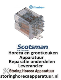 224380312 -Vermogensrelais FINDER 230VAC 10A 3CO aansluiting vlaksteker 4,8mm overslagbevestiging SCOTSMAN