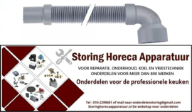 559518103 - Afvoerslang DN32 L 2000mm recht ø binnen 31mm recht ø buiten 35mm haaks ø binnen 51mm