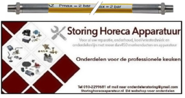 616250101 - Gasslang met snelkoppelingaansluiting RVS met kunststof omvlochten L 1250mm