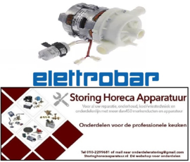 211501503 -Pomp ingang ø 28mm uitgang ø 22/27mm type CF 2745 230V 50Hz fasen 1 0,19kW L 175mm ELETTROBAR