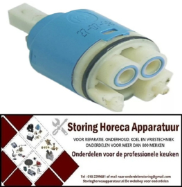 225540450 - Keramische kraan binnenwerk mengkraan 1-handel D1 ø 40mm D2 ø 25,5mm H1 43mm H2 53mm H3 75mm met 2 beveiligingsstiften type B