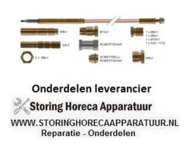 1024.01020.01 - Thermokoppelset 17-delig L 900mm ø 5mm puntlengte 15mm LL 40mm