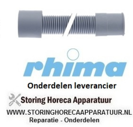 406511205 - Afvoerslang DN19 L 1500mm A ø binnen 23mm A ø buiten 29mm B ø binnen 29mm RHIMA