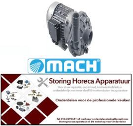 235500023 - Waspomp ingang ø 63mm uitgang ø 47mm type 1225.2725 230/400V 50Hz fasen 3 1,1kW 1,5PS L 335mm MACH