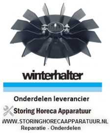 393698506 - Ventilatorblad ø 142mm asafname ø 15mm messen 12 - waspomp vaatwasser GS 502 WINTERHALTER