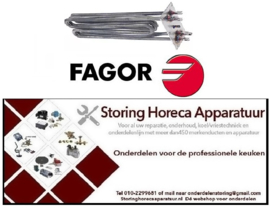108420362 -Verwarmingselement 9000W 230V VC 3 L 280mm B 77mm H 29mm flens LA 47,5mm gat ø 6mm FAGOR