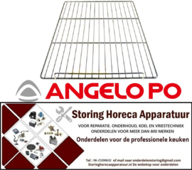 P22936A0990 - Draadrooster B 530mm D 650mm GN 2/1 staal verchroomd met aanslag voor koelkast ANGELO PO