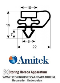 046R00058 - Koeldeurrubber profiel 9150 B 460mm L 595mm steekmaat AMITEK