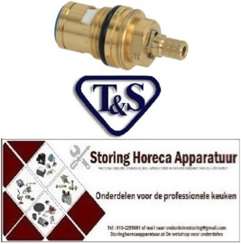 667594190 - T&S Keramisch binnenwerk draad 1/2" rotatiehoek 90° blauw