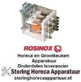 443380180 - Vermogensrelais FINDER 230VAC 16A 3CO aansluiting vlaksteker 6,3mm DIN-rail ROSINOX