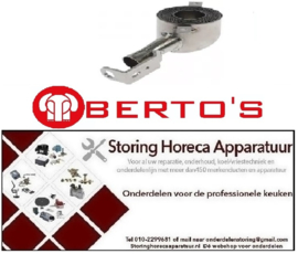 11732279200 - Pijpbrander inbouwpositie rechts rond voor gas friteuse  BERTO'S GL10+10M