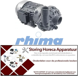13450400089  - Waspomp ingang ø 63mm uitgang ø 47mm type 1295.2503 230/400V 50Hz fasen 3 0,88kW 1,2PS L 305mm RHIMA