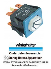 459345438 - Drukschakelaar  inbouwmaat 30x22mm wit 2NO/signaallamp 250V 16A verlicht spoelen WINTERHALTER