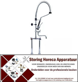 517548811 - Voorspoeldouche met tweegatsmengkraan bovendeel 1/2" met zwenkventiel aansluiting 1/2"