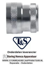 51640540516 - Koppelbus type DN13 messing verchroomd aansluiting 1/2" ID T&S