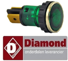 VE291.663.043.00 - Signaallamp groen voor fornuis DIAMOND E65/2P4T