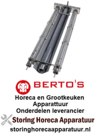 202105719 - Staafbrander 2-rijen L 600mm B 200mm lavasteengrill  BERTOS