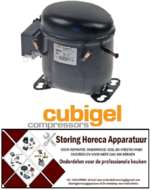 802605014 -Compressor koelmiddel R404a/R507 type ML80TB 3/8HP cilinderinhoud 7,57cm³ CSIR 220-240V H 175,5mm Cubigel