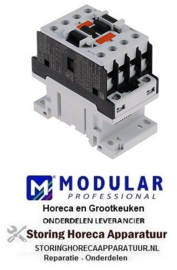 565380716 -Relais AC1 28A 230VAC hoofdcontact 3NO hulpcontact 1NO aansluiting schroefaansluiting Modular