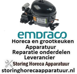 131605344 -Compressor koelmiddel R290 type 220-240V 50Hz LBP 8,2kg 1/3HP cilinderinhoud 5,54cm³ CSCR H 170mm EMBRASCO