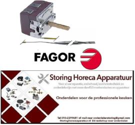 287375448 -Thermostaat t.max. 85°C instelbereik 30-90°C 1-polig 1NO 16A voeler ø 6mm voeler L 90mm FAGOR