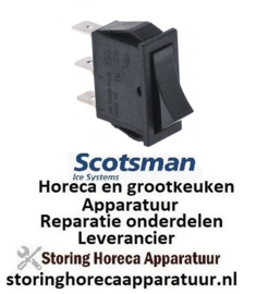169301013  -Wipschakelaar inbouwmaat 30x11mm zwart 1CO 250V 16A aansluiting vlaksteker 6,3mm Scotsman
