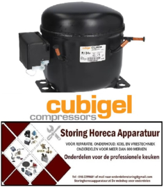 7443070198 -Compressor R134a koelmiddel R134a LBP 220-240V RSIR LBP 50Hz cilinderinhoud 10cm³ ASPERA 9,09cm³Cubigel