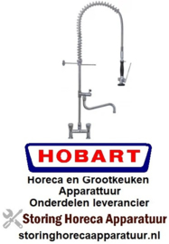 449591000 - Voorspoeldouche met tweegatsmengkraan bovendeel 3/4" kapgreep met zwenkventiel LA 153mm HOBART