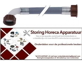 521520012 - Toevoerwaterslang PVC recht-haaks DN13 aansluitingen 3/4" L 2500mm werkdruk 10bar
